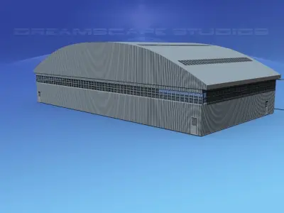 Aircraft Hangar 1 3D model by Dreamscape