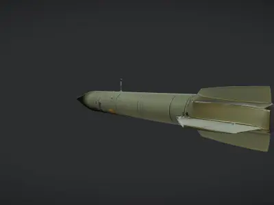 military missile or rocket 3D model