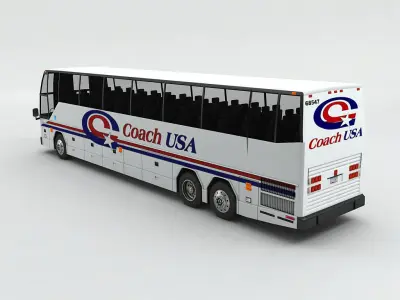  Charter Bus Coach USA 3D model