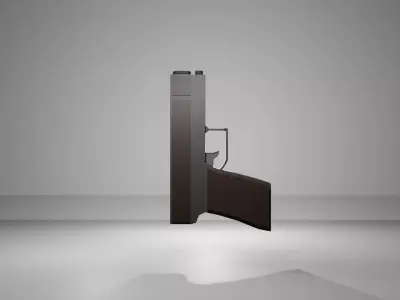 Low-poly stylized Pistol  Low-poly 3D model
