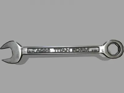 wrench Low-poly 3D model 15