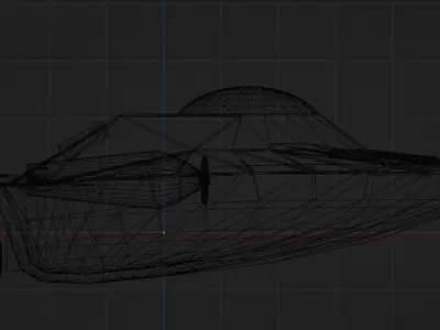3D Speed Boat Model Water Craft Cute Speed boat Low-poly 3D model
