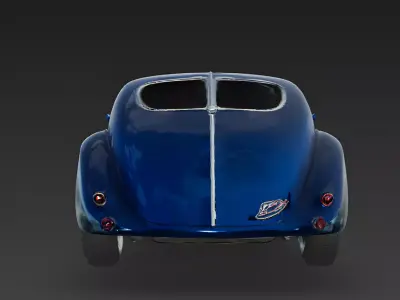 Realistic 30s Aerodynamic Luxury Coupe 3d model Low-poly 3D model
