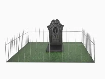 Grave Low-poly 3D model purchase