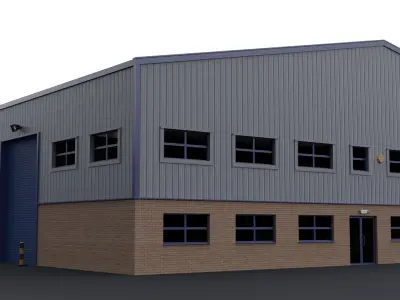 Warehouse 9 Low-poly 3D model