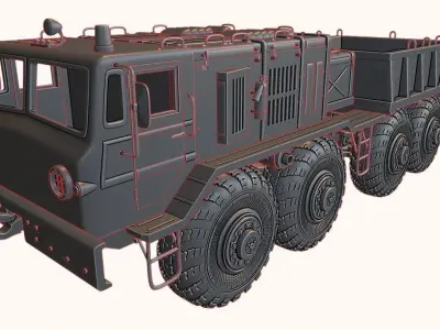 maz 537 truck 3D print model