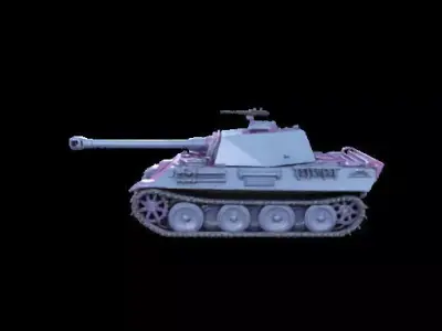 1958German Panther Tank 3D Model 3D print model