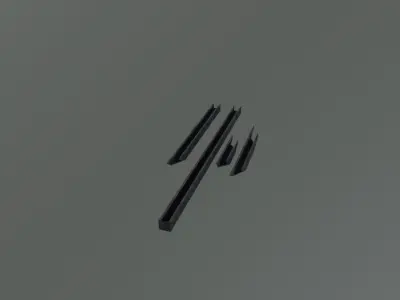 Iron piceces Free low-poly 3D model