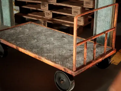 Industrial Carts 22 Assets Low-poly 3D model