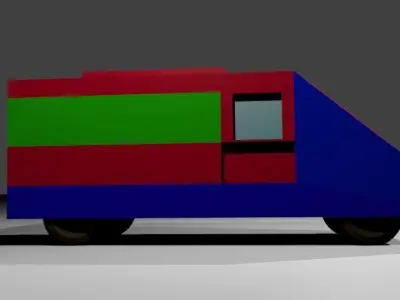 Colour ful bus 3D model