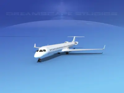 Bombardier CRJ1000 Unmarked 2 3D model