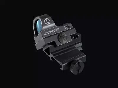 Leupold DeltaPoint Red dot sight 45 Degree Angled Low-poly 3D model