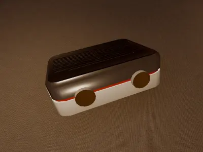 Retro Radio and Batteries - PBR Low-poly 3D model