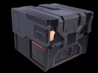 Hard Surface Sci-Fi Crate  3D model