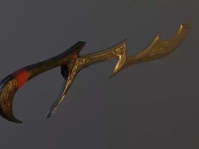 Kopesh Sword  Low-poly 3D model