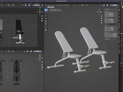 Modern Benchpress machine 3D model