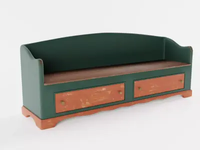 Old Settle Bench 3D model