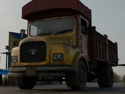 Old Truck Indian Tata SE 16 series 3D model