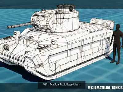 20 TANKS BASE MESHES VOL 1 3D Model Pack