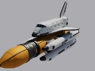 Space Shuttle and Mars Rover 3D models 3D Model Pack