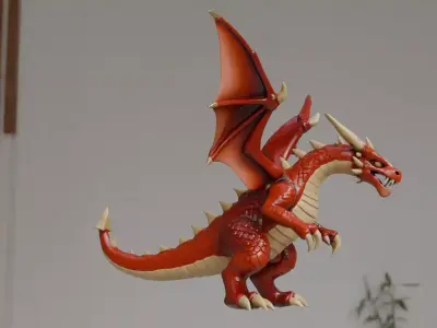 Articulated Crystal Flexi Dragon - Printable 3D model