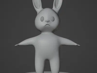 cartoon rabbit 3D model buy