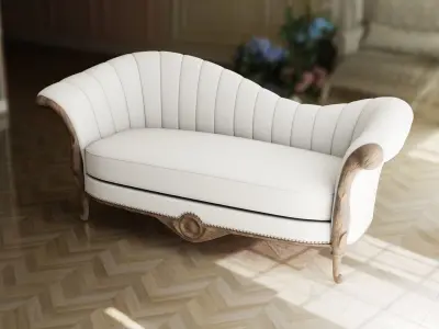 Furniture Sofa Chaise Lounge Low-poly 3D model