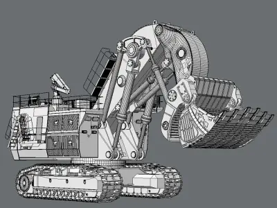 Mining Excavator Cat 6090 FS 3D model