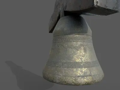 Church bell Low-poly 3D model