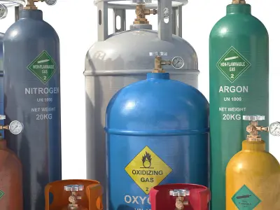 Gas Cylinders 3D model