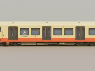 S-Bahn Berlin 484 Train Germany Model Low Poly Low-poly 3D model
