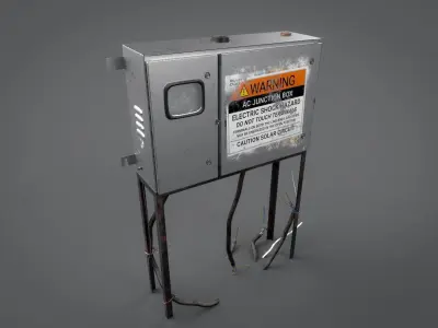 Electric box Low-poly 3D model purchase