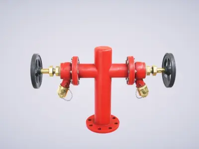 Fire Hydrant Double 3D model