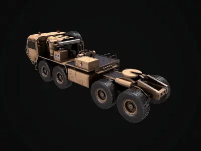 Oshkosh Tractor Low-poly 3D model