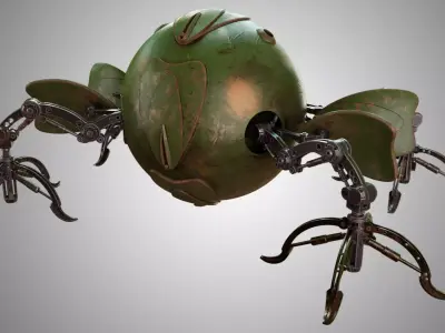  Atomic Heart  Jungle-Worn Mechanical Robot Low-poly 3D model