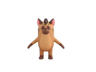 Rigged Hyena Character 3D model
