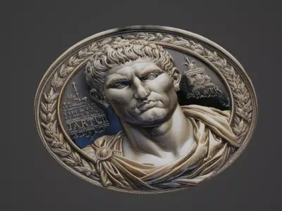 Julius Caesar Medallion 3D print model purchase