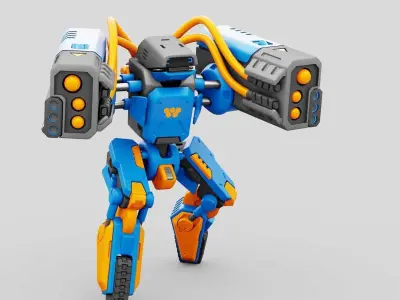 MILITARY BOT B-450  RIGGED 3D model