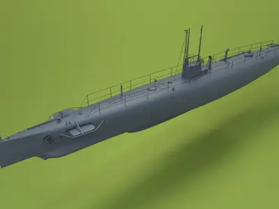 HMS S1 Low-poly 3D model