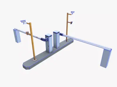 Security Booth Low-poly 3D model purchase