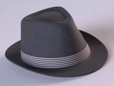 Fedora Hat Low-poly 3D model