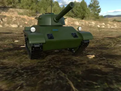 Toy tank model Low-poly 3D model