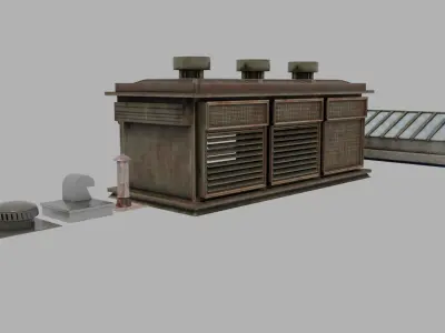 RoofTopProps Low-poly 3D model