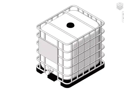 1000L IBC Tank Bulk Container - Contenedor Industrial BIN 1000L 3D model