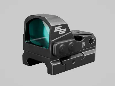 Red Dot Scope Low-poly 3D model purchase