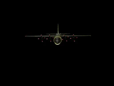 C 130 Hercules Low-poly 3D model