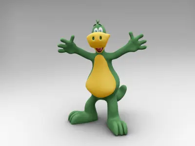 Dinosaur cartoon character 3D model