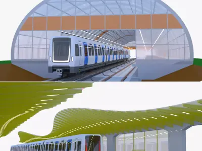 Stockholm metro stations collection 3D Model Pack purchase