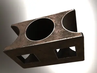 Rusted Metal Widget Low-poly 3D model