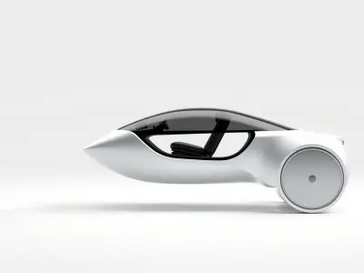 Futuristic Flying Concept Taxi Design Low-poly 3D model